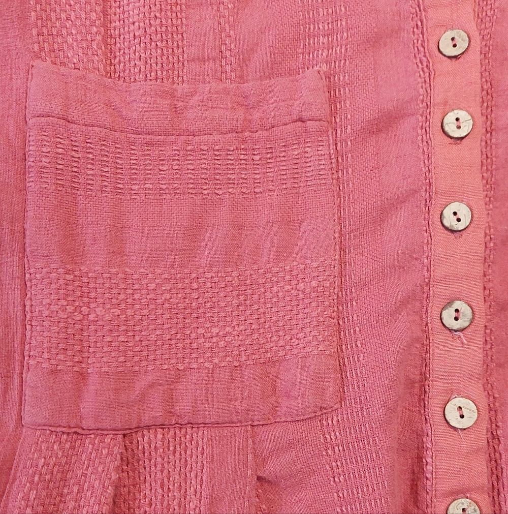 FREE PEOPLE Coral Current Obsession Oversized Jumpsuit With Pockets, Size XS - Picture 9 of 13